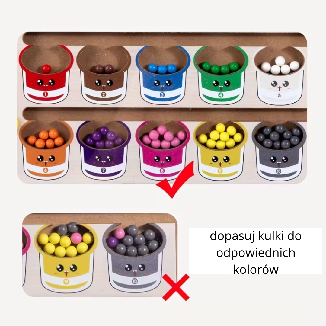 Zabawka Magnetyczny Labirynt - nauka klasyfikacji kolorów i liczenia