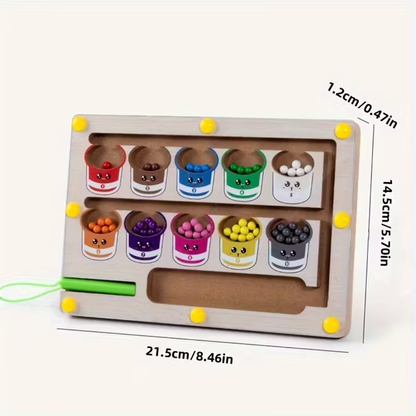 Zabawka Magnetyczny Labirynt - nauka klasyfikacji kolorów i liczenia