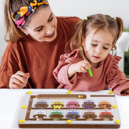 Zabawka Magnetyczny Labirynt - nauka klasyfikacji kolorów i liczenia