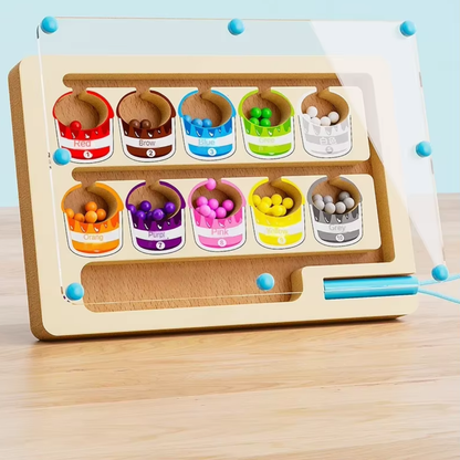 Zabawka Magnetyczny Labirynt - nauka klasyfikacji kolorów i liczenia